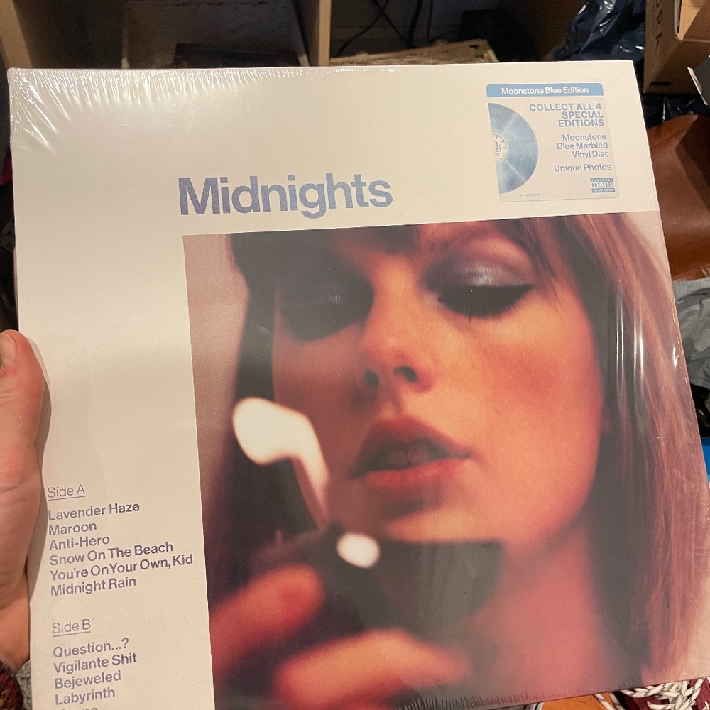 Midnights by Taylor Swift  Moonstone Blue Marble Vinyl